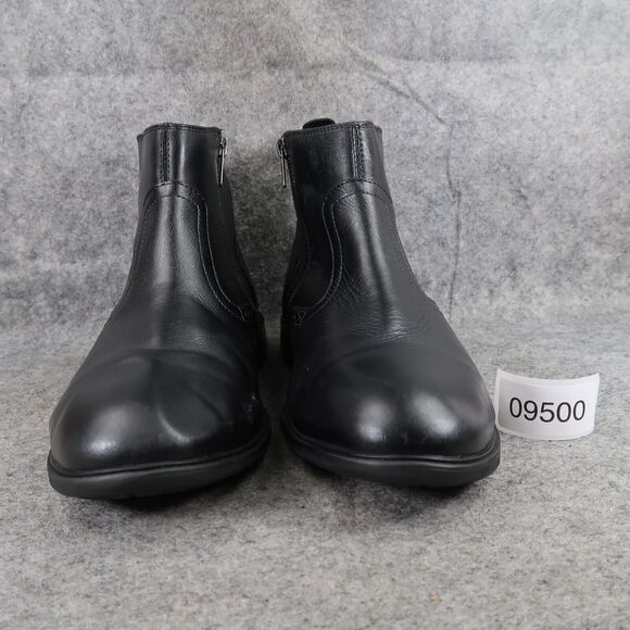 Hush Puppies Shoes Mens 10 Ankle Boots Shepsky Black Leather Zip Dress Classic main image 4